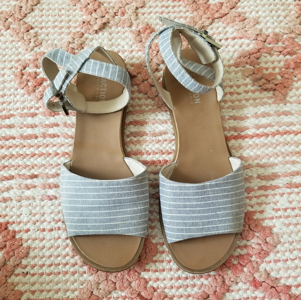 Striped sandals
